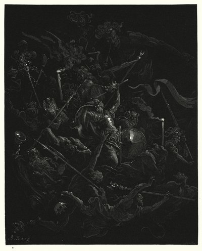 Illustrazione di Gustave Doré per Il Paradiso Perduto di Milton, Libro III, versi 473, 474 da Gustave Dore
